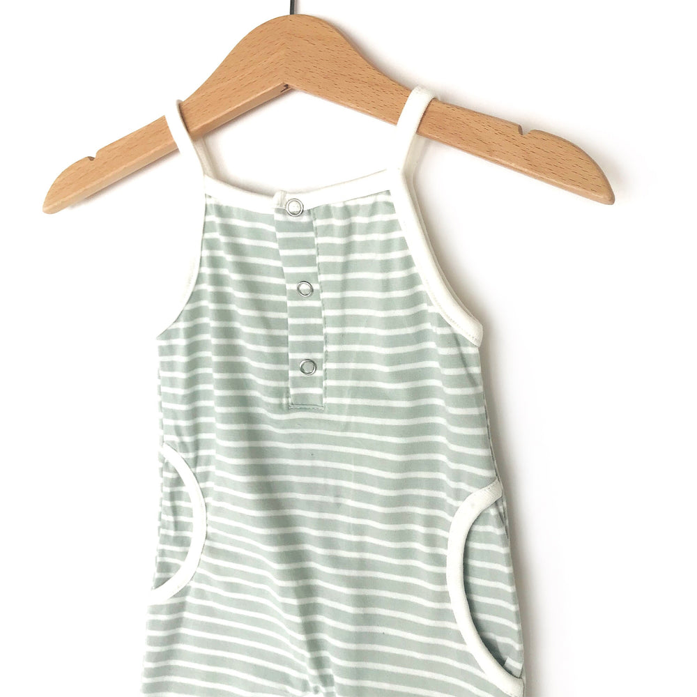 Tank Stripe Romper // Mint