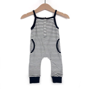 Tank Stripe Romper // Black // 0-3 Month