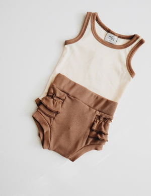 Ribbed Bodysuit // CREAM