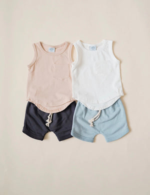 
                
                    Load image into Gallery viewer, Harem Shorts // Dusty Blue
                
            