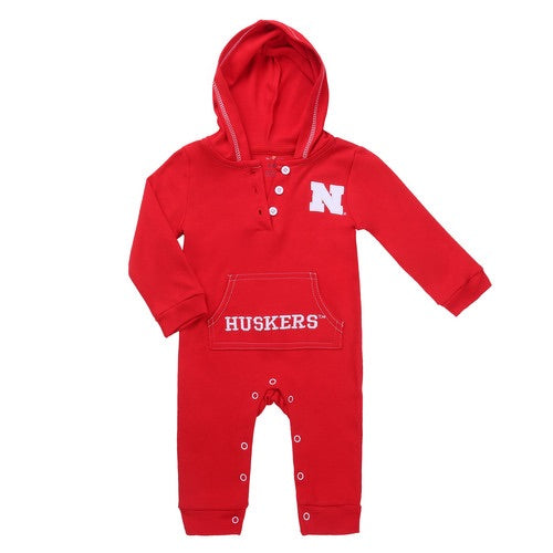 Hooded Romper // NEBRASKA CORNHUSKERS