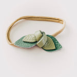 Leather Knot Headband // Eucalyptus + Succulent