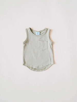 
                
                    Load image into Gallery viewer, Pocket Tank Top // Sage
                
            