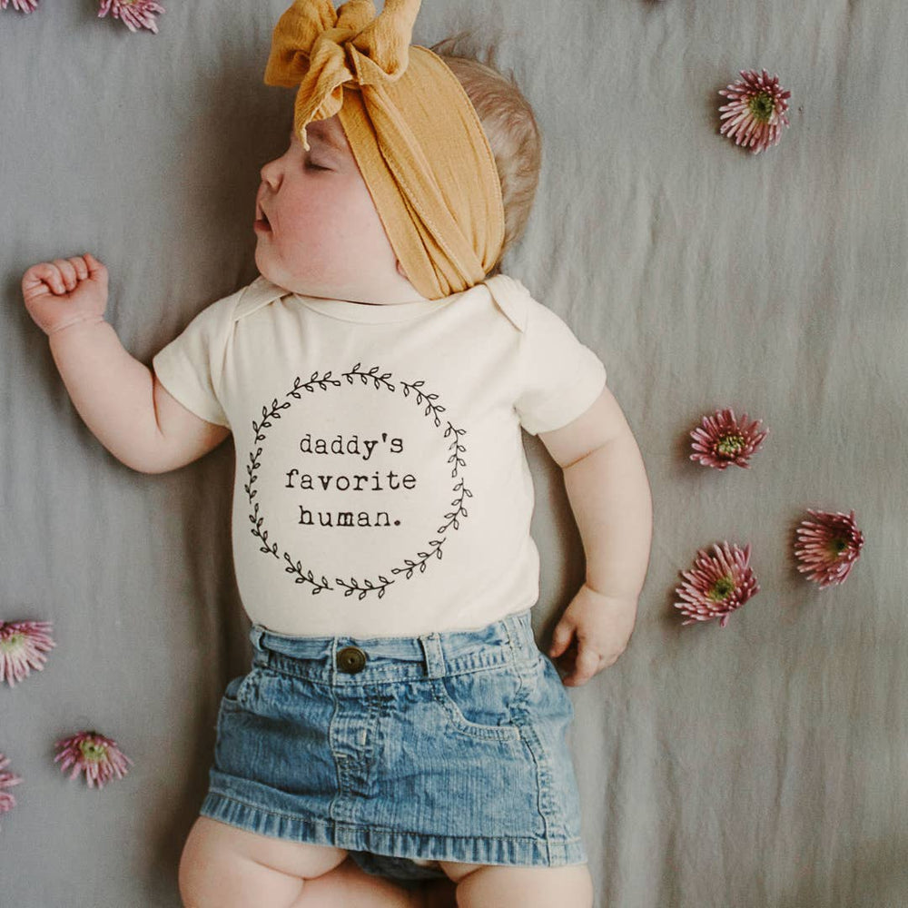 “Daddy’s Favorite Human" Bodysuit // Cream