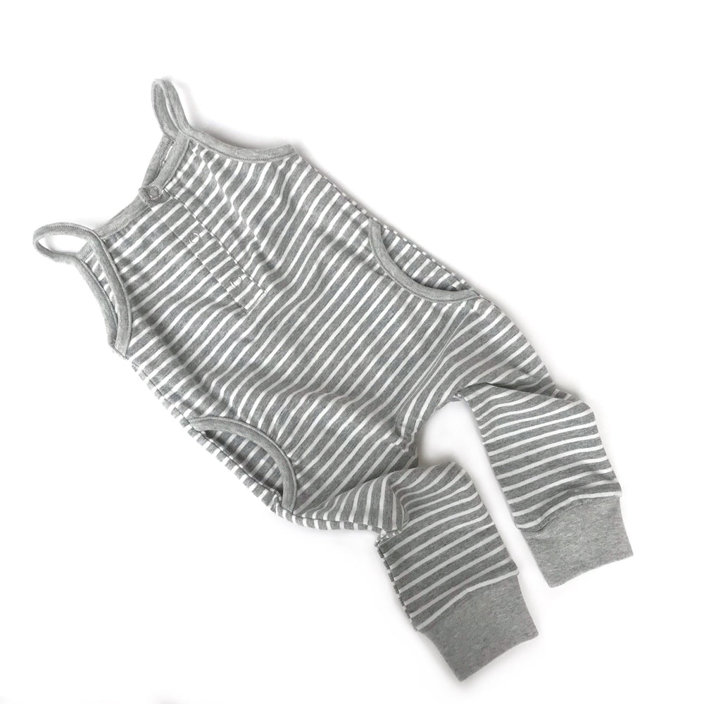 
                
                    Load image into Gallery viewer, Tank Stripe Romper // Grey
                
            