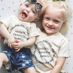 “Daddy’s Favorite Human" Bodysuit // Cream