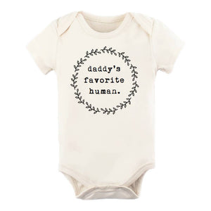 “Daddy’s Favorite Human" Bodysuit // Cream