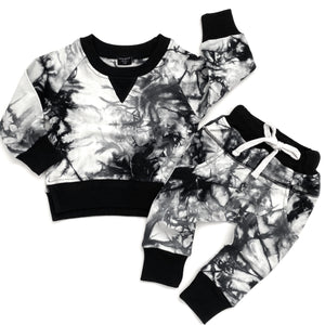 Tie Dye Pullover // Black