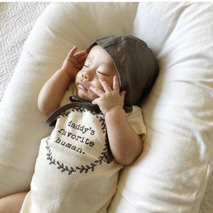 “Daddy’s Favorite Human" Bodysuit // Cream