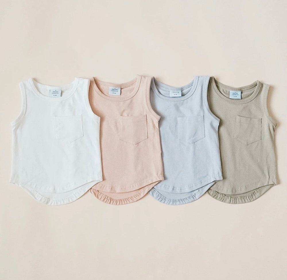 Pocket Tank Top // Mist