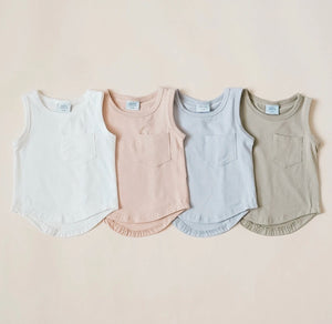 Pocket Tank Top // Mist