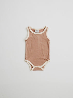 Ribbed Bodysuit // Pale Mauve