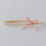 Leather Bow Headband // Rose