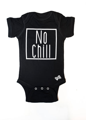 
                
                    Load image into Gallery viewer, “No Chill” onesie // BLACK
                
            