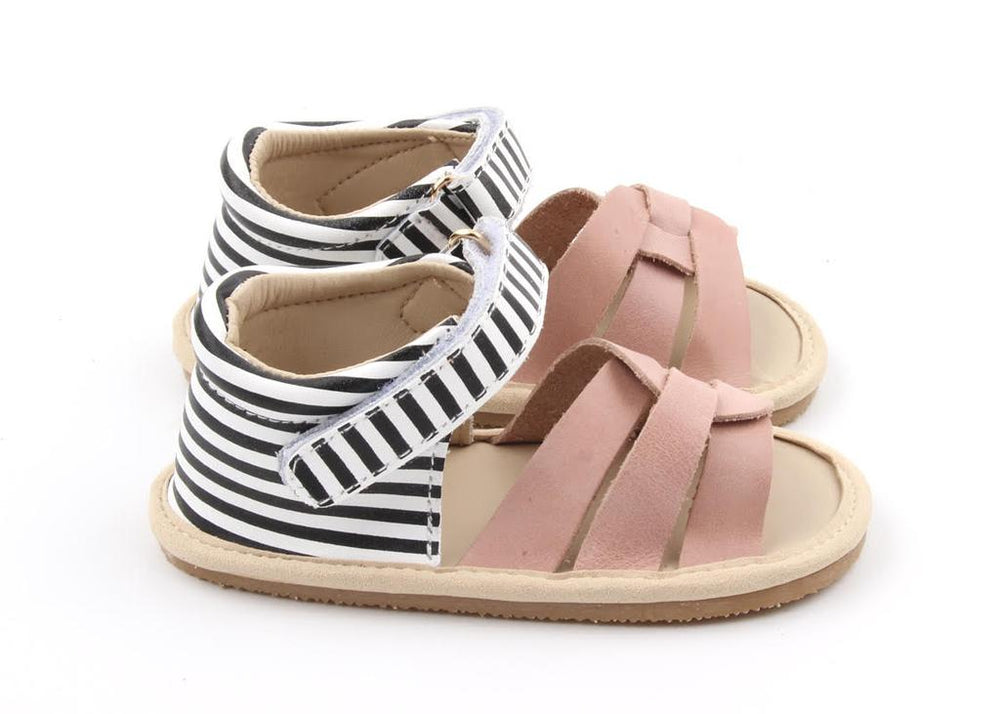 Isla Stripe Sandals // Blush