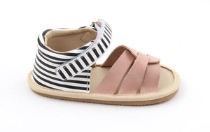 Isla Stripe Sandals // Blush