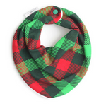 Baby Bandana Bib // Christmas Plaid